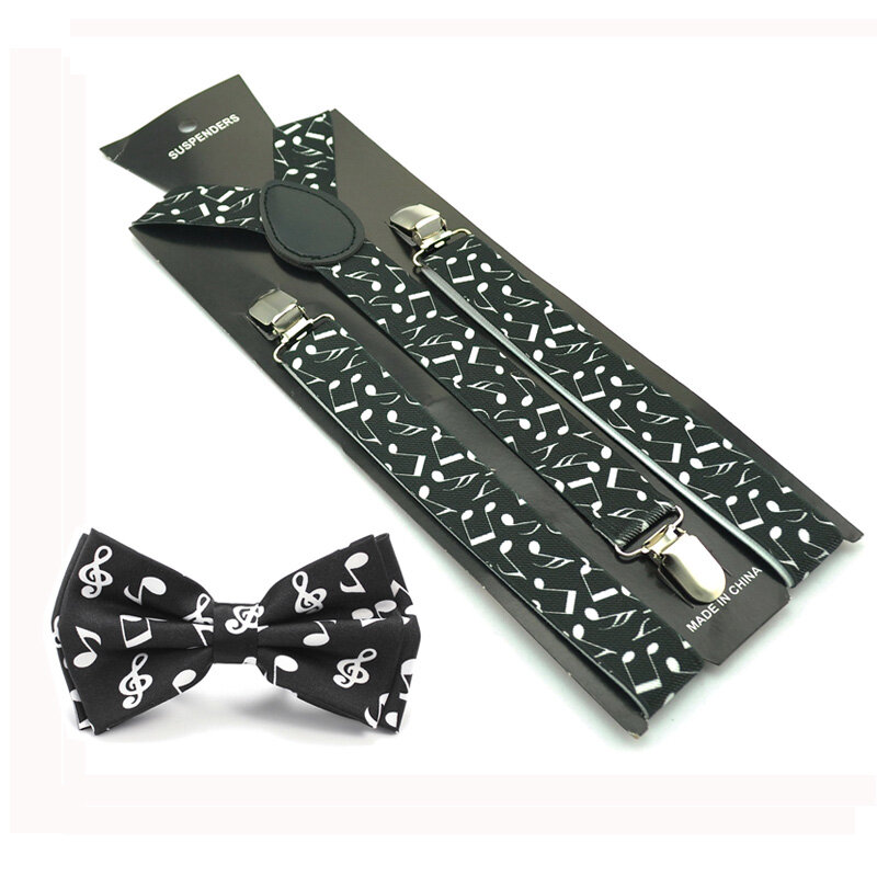 Комплект с подтяжками и галстуком-бабочкой, Y-образные подтяжки, для мужчин и женщин, формальное платье с бантом, держатель для брюк
