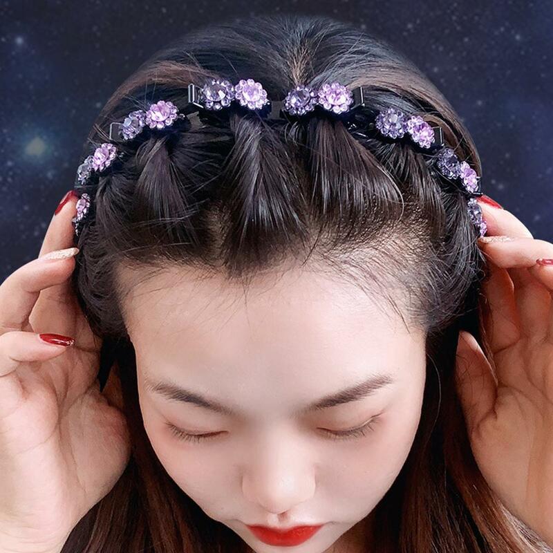 1 sztuk dwuwarstwowe opaski klip Hairbands moda plastikowe pleciony pałąk Punk nowy Knitting kobiet nakrycia głowy akcesoria do włosów