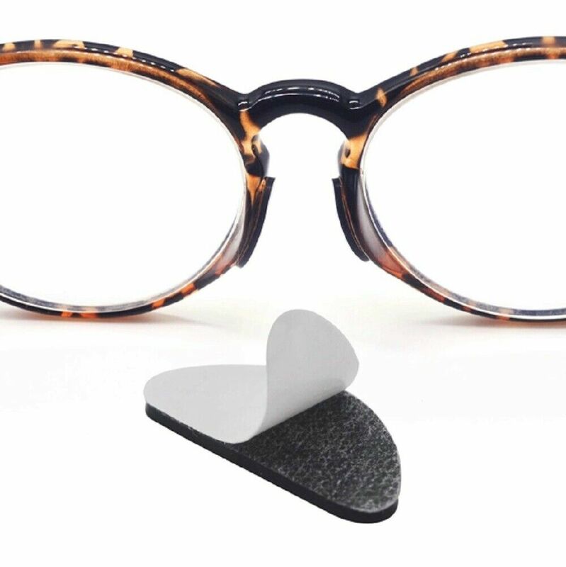 Óculos Nose Pads Adesivo, Silicone Nose Pads, Antiderrapante, Thin Nose Pads, Óculos de sol, Branco, 10pcs