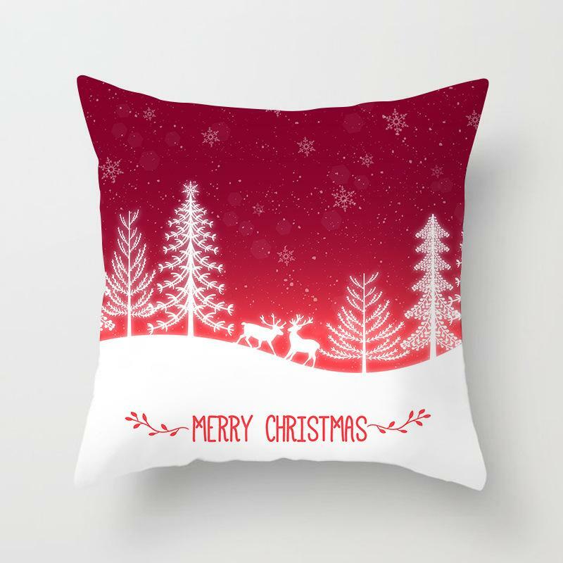 Nóng Giáng Sinh Vui Vẻ Trang Trí Vỏ Gối Polyester Giáng Sinh Ông Già Noel Ném Bộ Ra Gối Bọc Áo Gối Funda De Almohada
