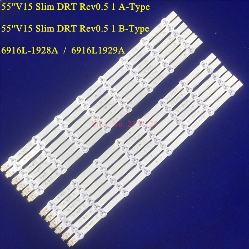 50SET LED Backlight Strip 6Lamp for  55"V15 Slİm Drt Rev0.5 B A-type 55uc970v 55uc9700 6916l-1928a 1929a Lc550cqn Fg F1