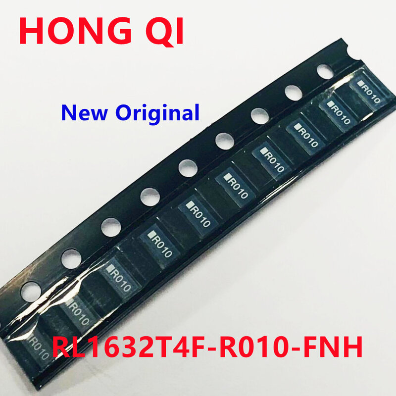 10 pces original novo RL1632T4F-R010-FNH-01 smd quatro-terminal resistor de detecção 1206 r010 0.01r 1% 1w