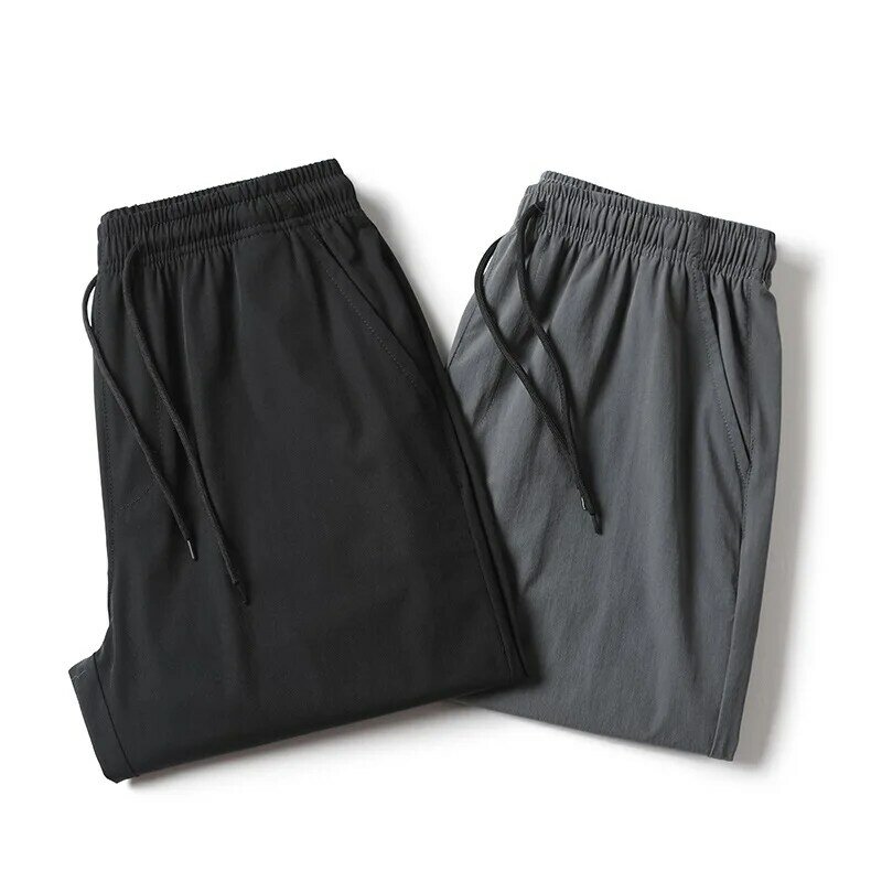 Pantalones informales de verano para hombre, pantalones deportivos de secado rápido, transpirables, ligeros, rectos, delgados