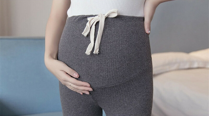 Viser de grossesse souples et ajustables pour femme enceinte, leggings slim à taille ajustable