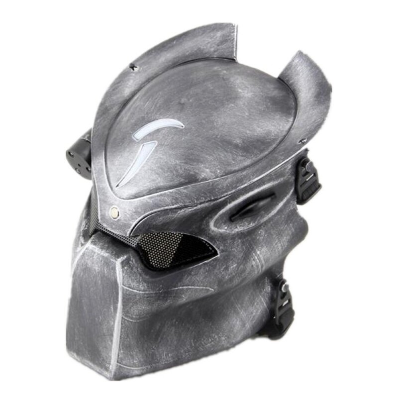DC14 Alien Vs Predator Einsam Wolf Schädel Ghost Tactical Airsoft Full Face Maske Mit Lampe Military Halloween Party Cosplay