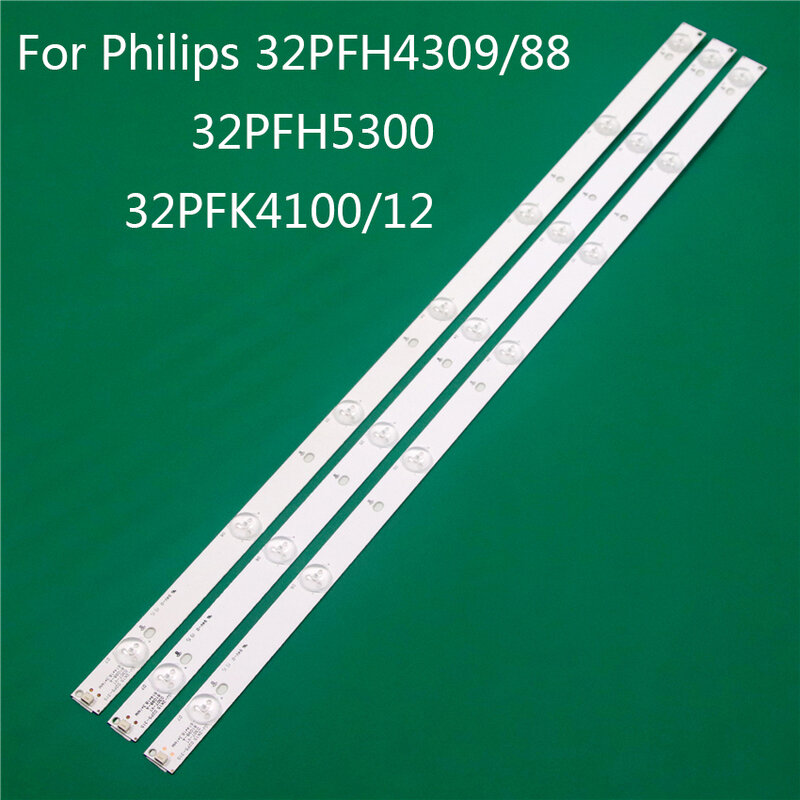 Tira de luces LED para iluminación de TV Philips, barras de retroiluminación para modelos 332PFH4309/88, 32PFH5300, 32PFK4100/12, regla de línea, GJ-2K15, D2P5, D307-V1, 1,1