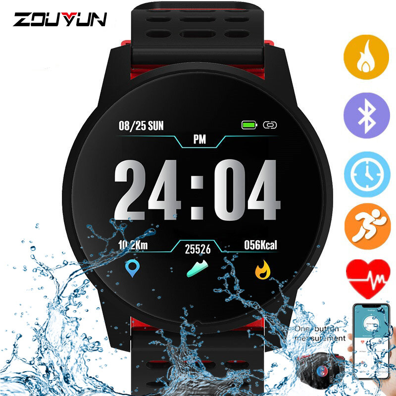 Top Sport montre intelligente hommes femmes moniteur de fréquence cardiaque pression artérielle Tracker Smartwatch GPS Sport montre pour Android Ios