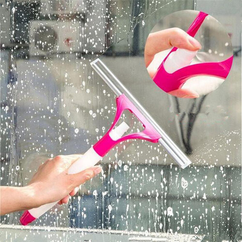 Nouveau chaud haute qualité pratique essuie-glace grattoir nettoyant raclage fenêtre brosse chaude nettoyage verre Spray Pop 26x30 cm couleur aléatoire