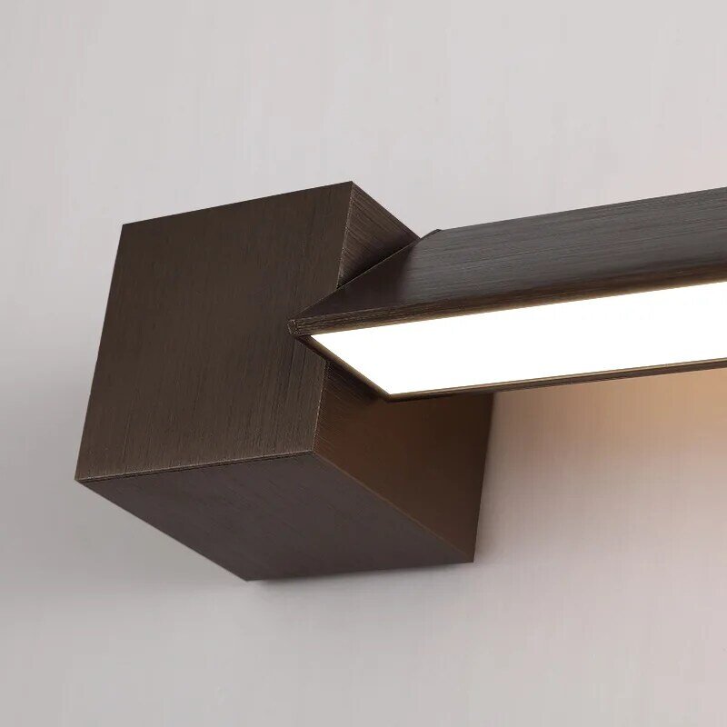 Nordic aluminium długa kinkiet nowoczesne oświetlenie ścienne Led kryty salon restauracja lampka nocna do sypialni może być obracana kinkiet