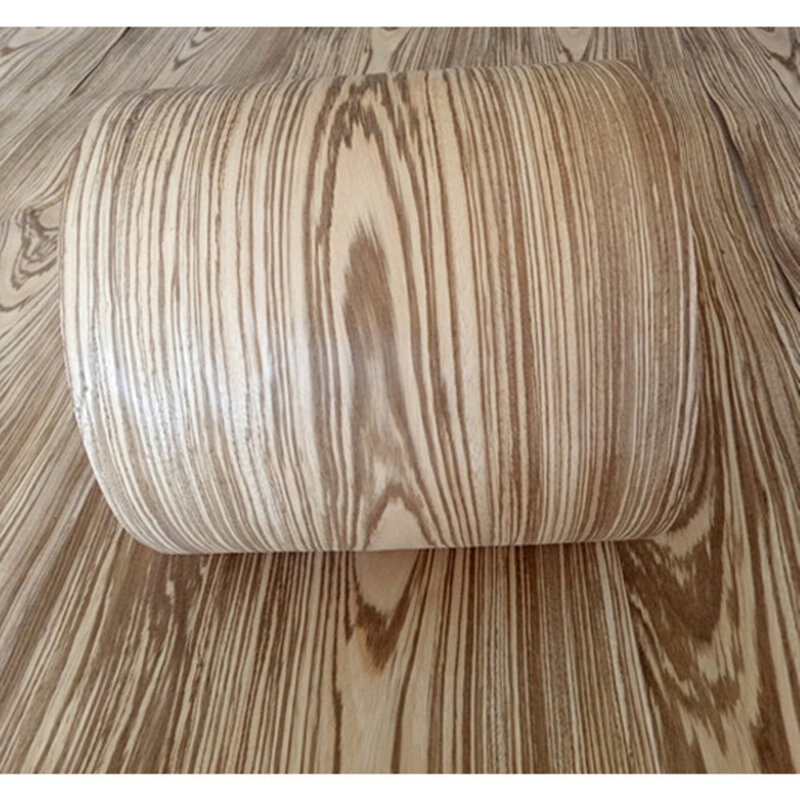 2x naturalna oryginalna okleina z forniru z drewna zebry około 15cm x 2.5m 0.4mm grubości C/C
