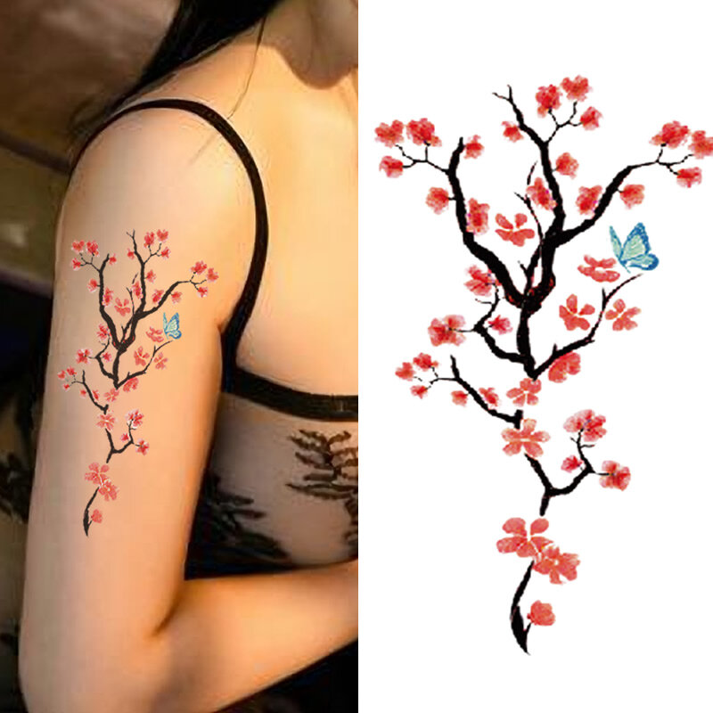 Black Rose Waterproof Temporary Tattoo Sticker Small Fashion Man Women Children Fake Tatoo Stickers Arm Body Art Leg T121-144
