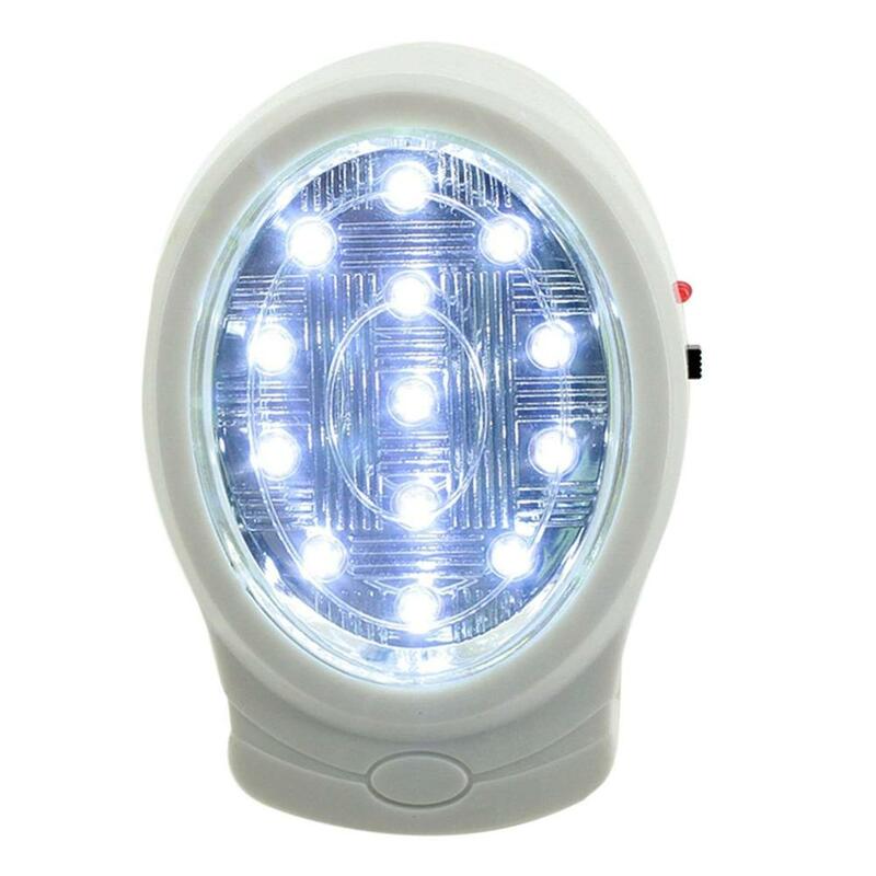 2W 13 LED 충전식 가정용 비상 조명, 자동 정전 정전 램프 전구 야간 조명 110-240V 미국 플러그