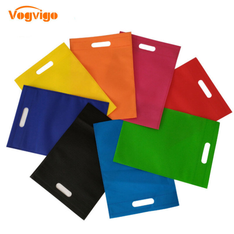 Bolsas de almacenamiento VOGVIGO de Color sólido, bolsas de mano plegables, bolsos para compras reutilizables, bolsas plegables de Nylon para comestibles, venta al por mayor