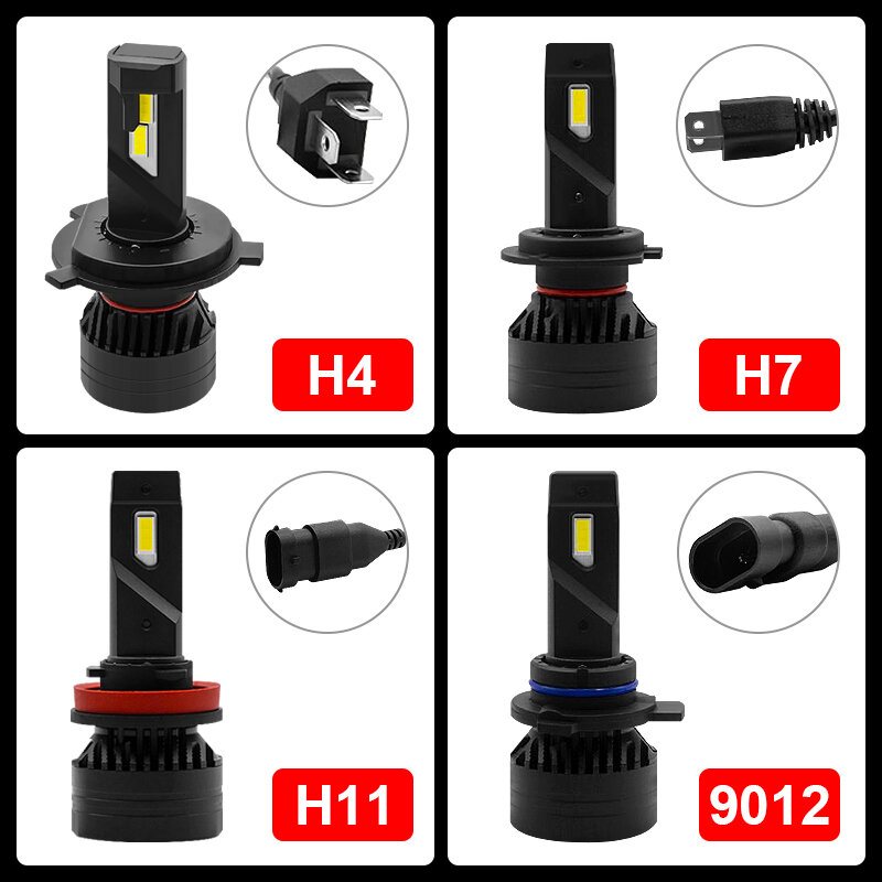 CAN Bus farol LED para carro, luzes de nevoeiro automático, 12V, 24V, 90W, H7, H4, H11, HB3, HB4, H15, HIR2, 9012, 9005, 9006, euros