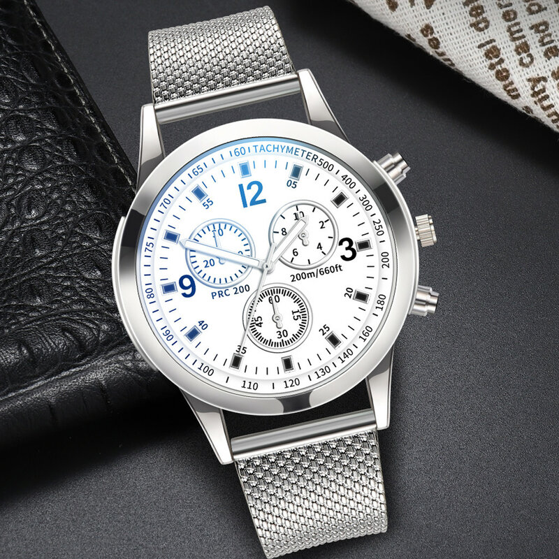 Orologio al quarzo moda uomo orologi da polso orologi di lusso quadrante in acciaio inossidabile orologi Casual bracciali Hombres Hour Reloj Clock 2024