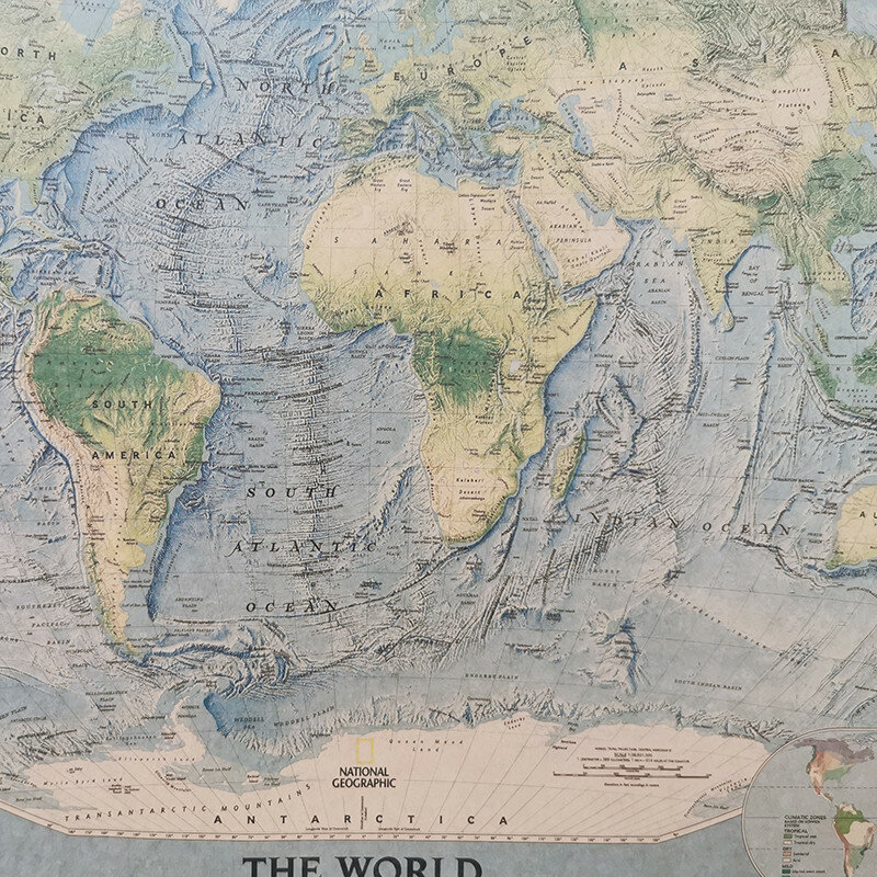 1 unidad mapas del mundo de 72 cm x 51, papelería para estudiantes, álbum de estilismo escolar, pegatinas decorativas para pared, Escuela de estudiantes