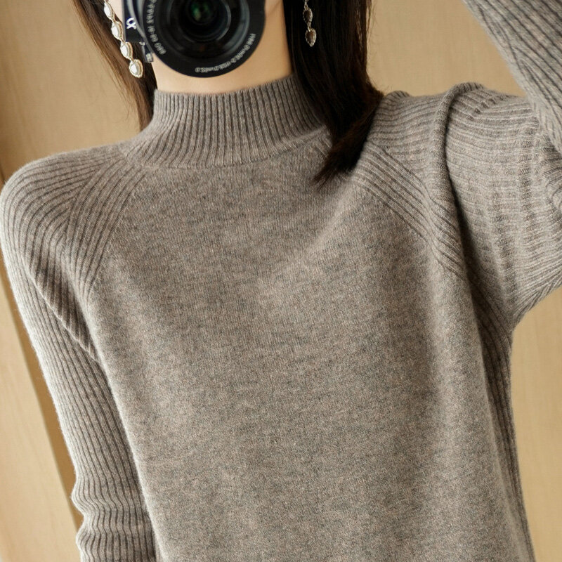 女性用ニットウールセーター,マルチカラーで用途の広い広いセーター,冬と秋,新しいコレクション