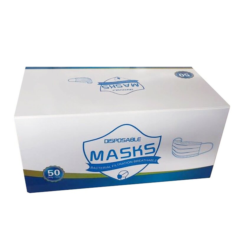 Mascarilla desechable de 3 capas para adultos protección facial, protección facial, higiene Personal, protección facial, 50 Uds.