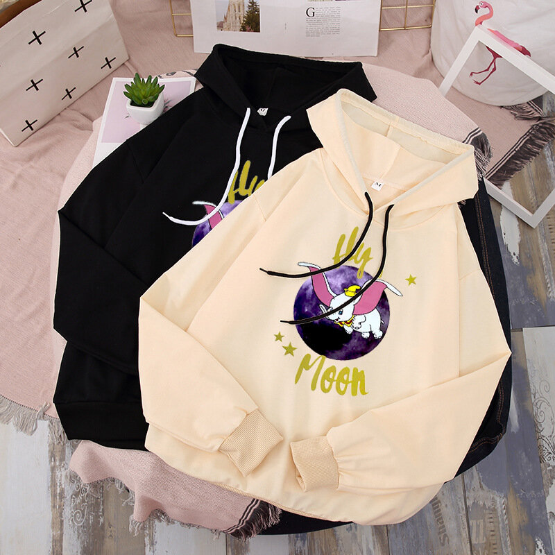 2020 spring winter men women coat boy girl friend new year gift cartoon animal dumbo elephant sweatshirt hoodies couple shirt