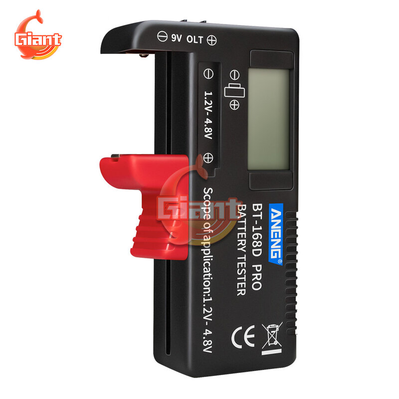 Il Tester della batteria del Display digitale BT168 Pro può misurare il rilevatore di capacità delle batterie 18650 strumento del misuratore di tensione del Tester della batteria 9V 1.5V