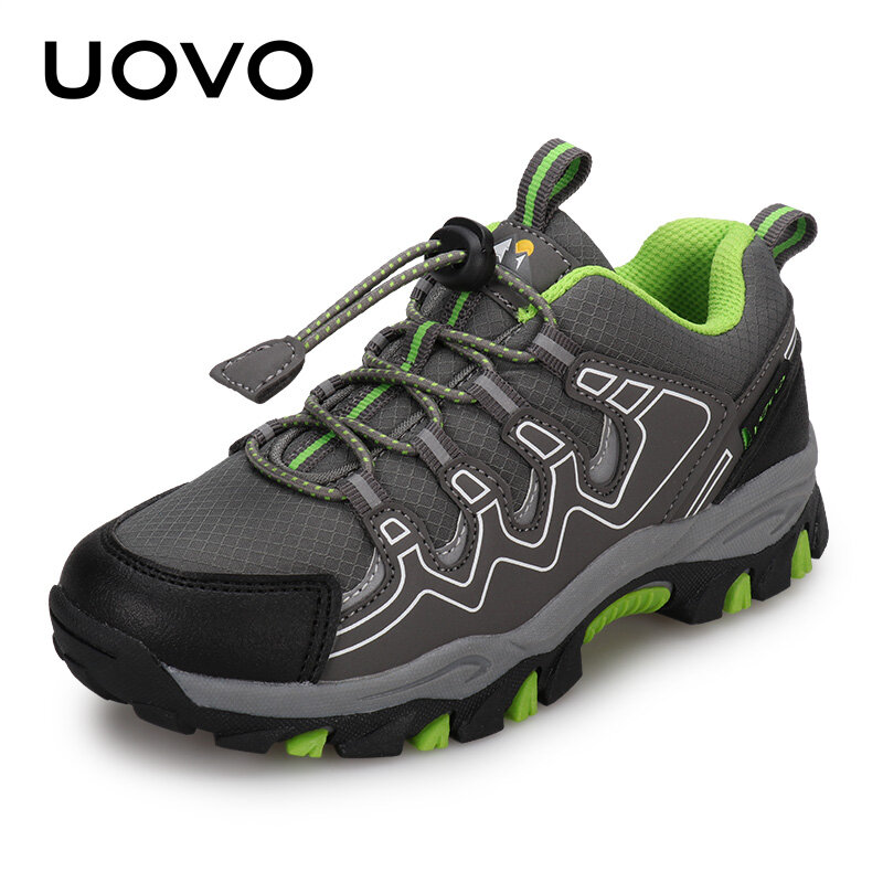 UOVO 2024 New Boys Girls Sports Children Footwear Outdoor Breathable Kids Hiking Shoes Spring And Autumn Sneakers Eur #27-39