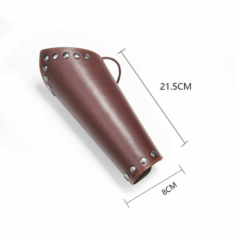 1PC Faux Leather Arm Guards średniowieczny rycerz Bracers skórzany rękaw na nadgarstek