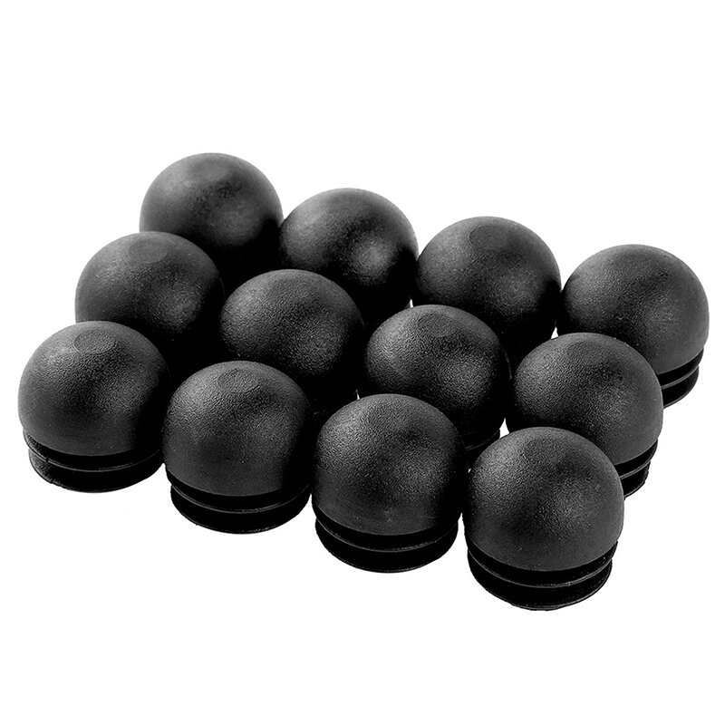 12pcs Rubber Furniture Leg Tube Insert Plugs 16/19/22/25mm Round Steel Pipe Plug End Chair Foot Covers Pad Furniture Accessories
