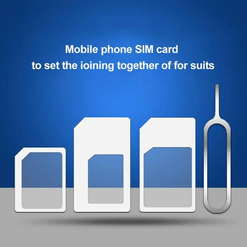 SIM 카드 4 조각 정장 카드 홀더 전화 카드 미니/중간/표준 카드 핀 카드 홀더 어댑터 SIM 카드 표준 어댑터