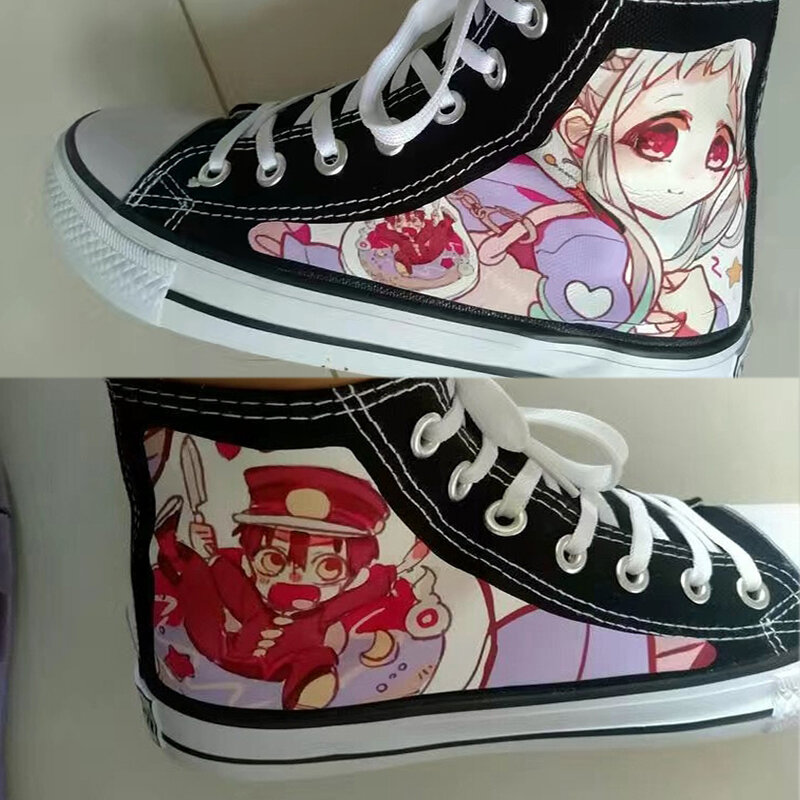 Zapatos de lona altos para Cosplay de hanako-kun, zapatillas casuales de dibujos animados, Jibaku Shounen, Nene Yashiro, Toilet Bound