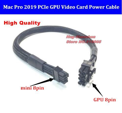 ل ماك برو 2019 PCIe GPU بطاقة جرافيكس كابل الطاقة مصغرة 8 دبوس إلى 8 دبوس بطاقة الفيديو كابل محول 39 سنتيمتر
