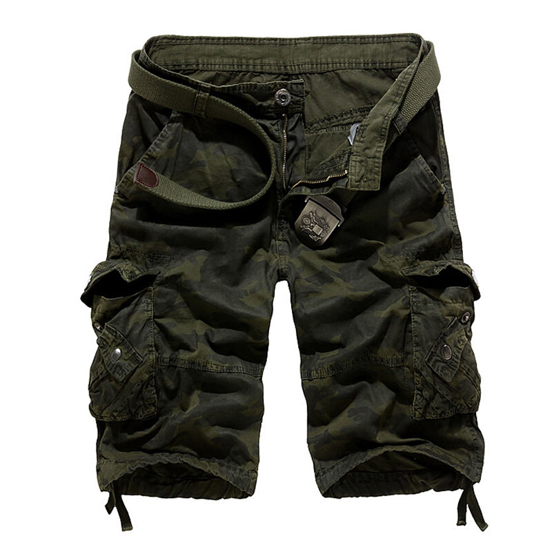 Pantalones cortos de camuflaje para hombre, Shorts holgados, estilo militar, Cargo, talla estadounidense, novedad de 2024
