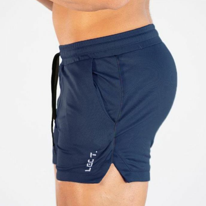 Pantalones cortos ligeros para hombre, ropa para correr, gimnasio, Fitness, tejido elástico de secado rápido