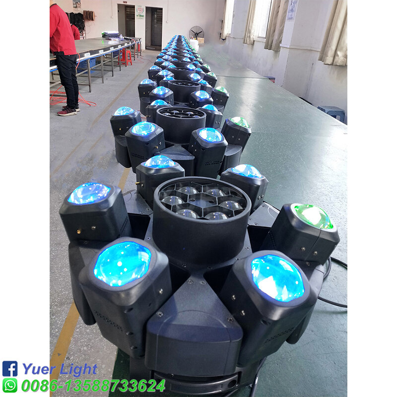 LED 6 Head Bee Eye Smart Beam Moving RGBW 4 in1 11/16/23/44CH DMX512 Stage Light Dj Led Moving Head Beam Light Music Party Disco