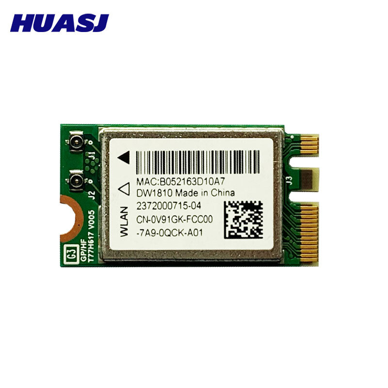 Huasj-nova placa de rede sem fio dw1810 ac, ngff, 433mbps, bt 4.1, módulo wi-fi qcnfa435