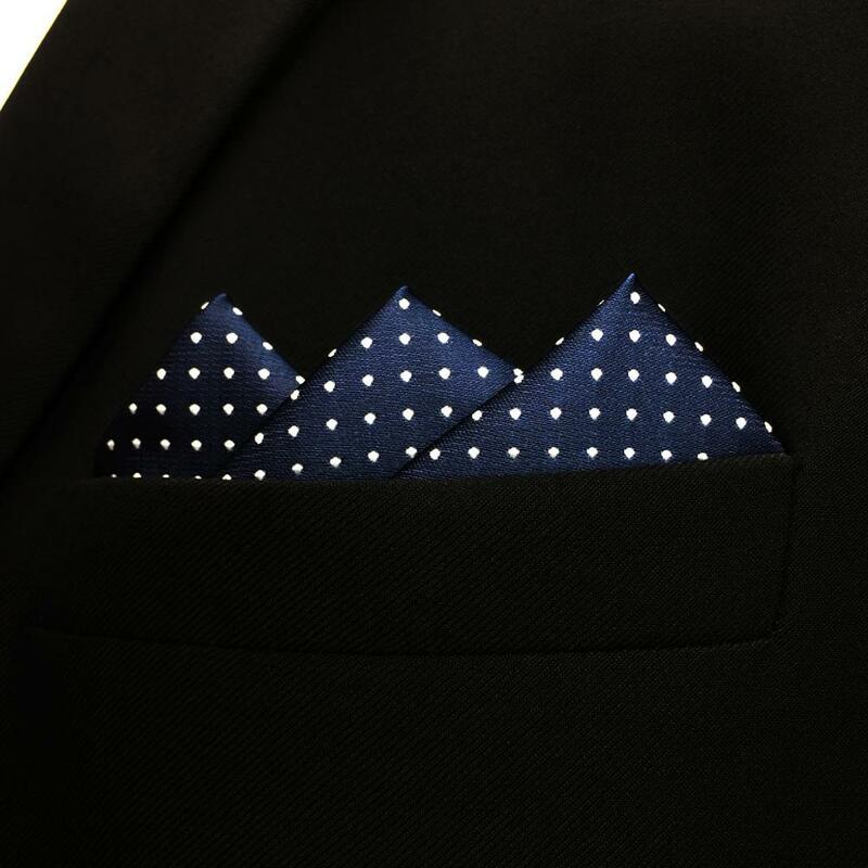MH6 нагрудный платок классический узор в горошек темно сине-белые мужской носовой платок шелковые вечерние Бизнес