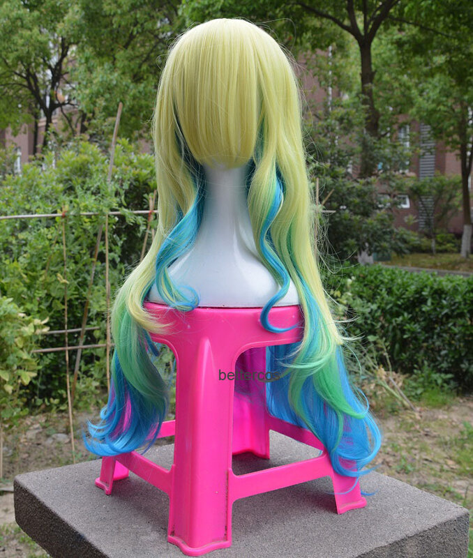 Парик для косплея Miss Kobayashi's Dragon Maid кетзалкоатl Lucoa длинные волнистые волосы Омбре термостойкий синтетический парик + шапочка для парика