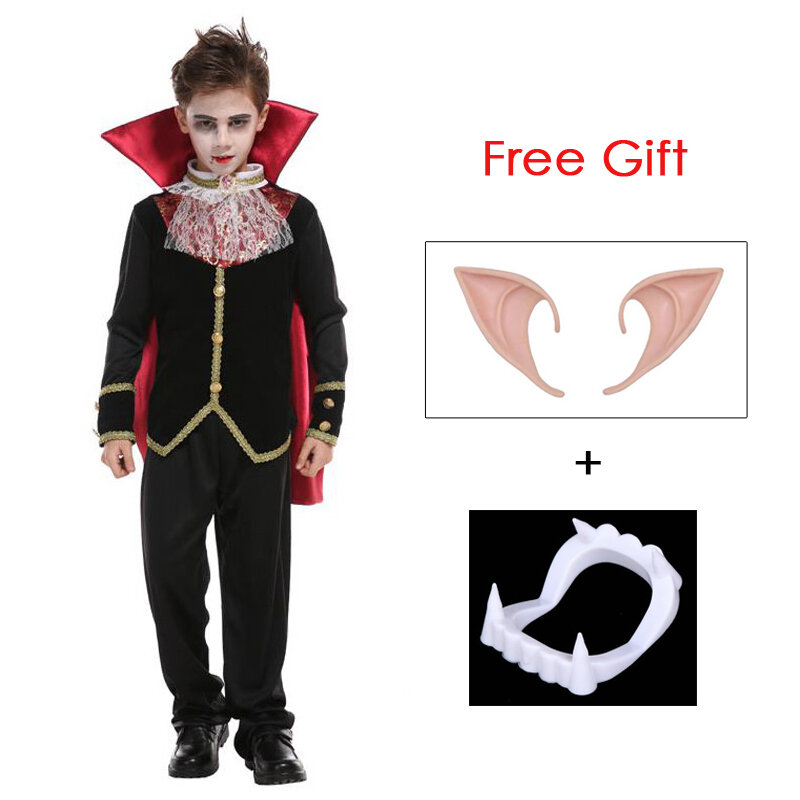 Детский костюм вампира Umorden, Детский костюм Дракулы для косплея мальчиков и девочек, Пурим, Хэллоуин, фантазия