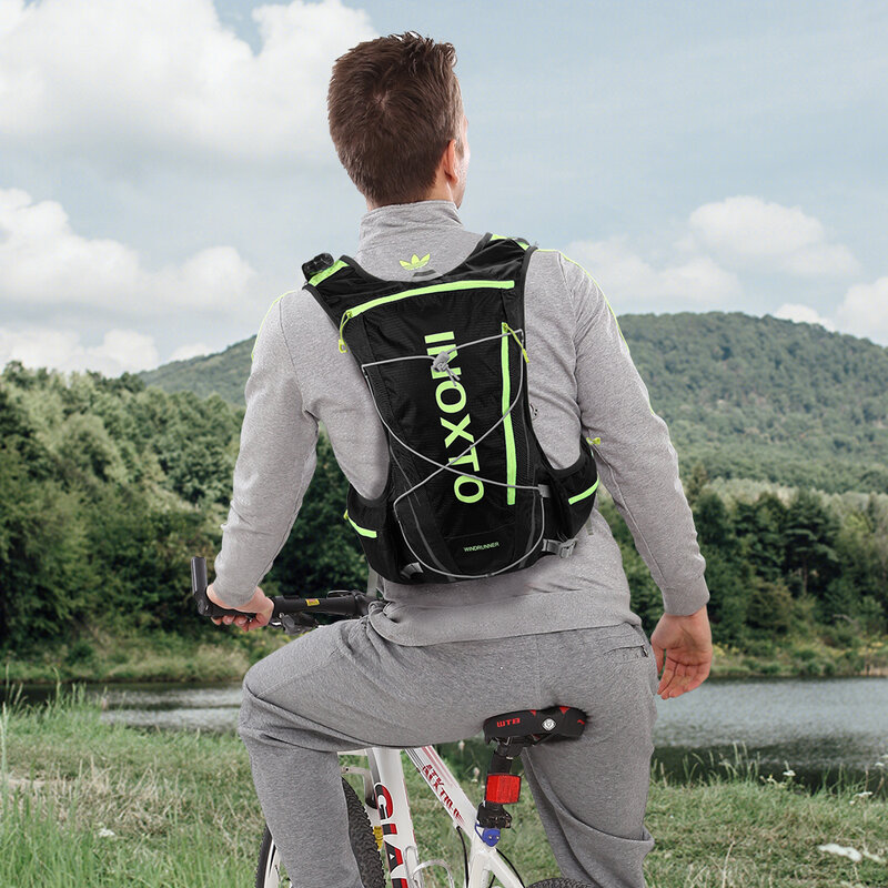 INOXTO รองเท้าวิ่งใหม่กระเป๋าเป้สะพายหลัง8L ขี่จักรยาน Hydrating กระเป๋าเป้สะพายหลังเดินป่ามาราธอน Hydrating พร้อม1.5L กระเป๋าน้ำ500Ml
