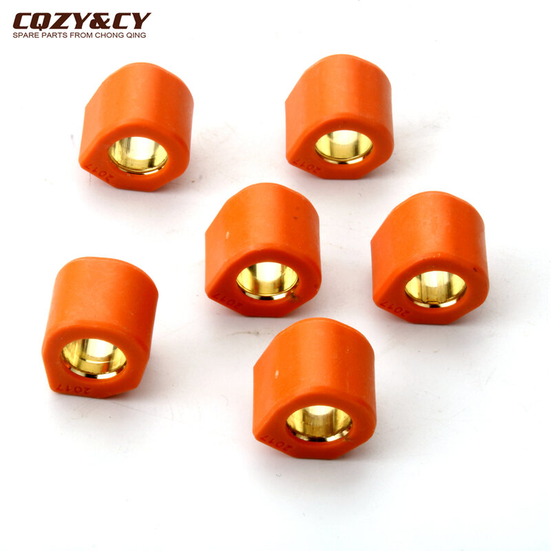 6PC Racing Roller Set Weight 20x17mm 9g 11g 13g 15g For Daelim Otello SG125 F1 S2 S3 NS125 Scooter