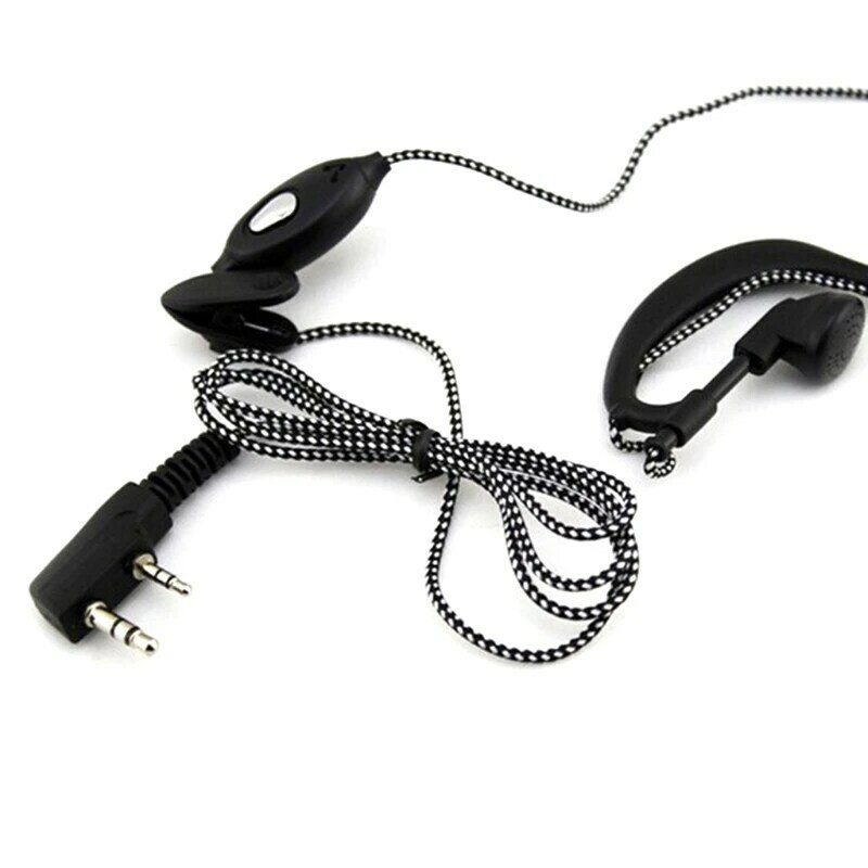 2024 New UV5R Flower Wire 2-pin Braided Earphone for Two-way Radio Headset Walkie-talkies