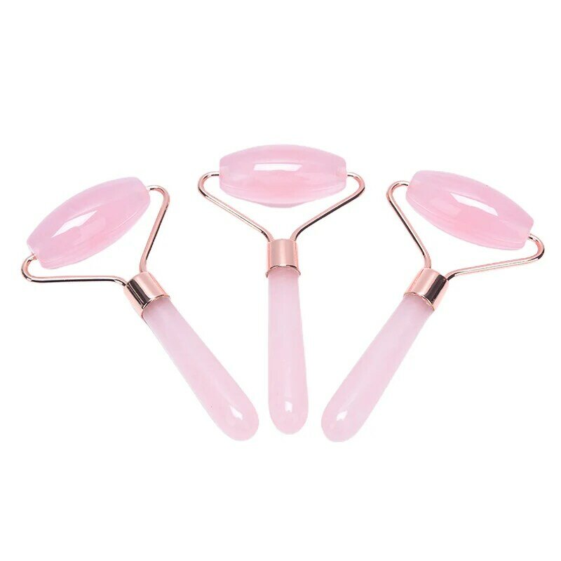 Розовый кристалл, искусственный бриллиант, массажный релаксационный нефритовый ролик, натуральный розовый кварц, инструмент для красоты кожи