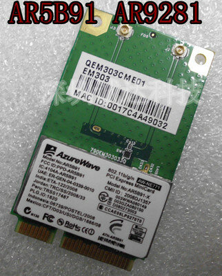 SSEA Neue Großhandel Original Drahtlose Karte Für Atheros AR9281 AR5B91 Mbps 802,11g/n Mini PCI-E Karte