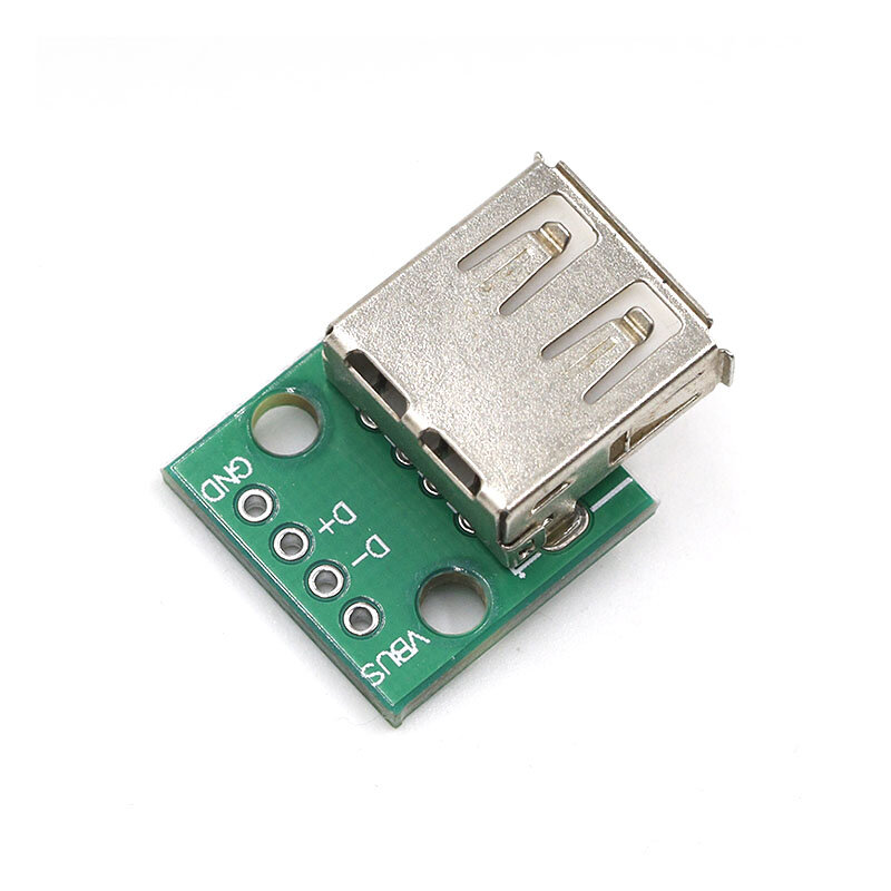 5 buah soket papan konektor PCB 2.54mm DIP USB wanita tipe A