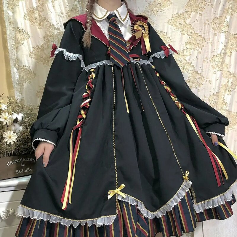 Vestido Lolita Kawaii para meninas, Bruxa pequena, Alquimia Op, Magia