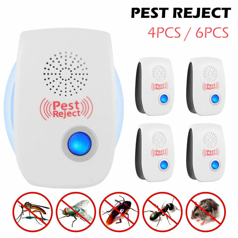 Pest Reject Ultrasonic Double-horn High-power Repeller To Remove The Insects To Eliminate Moles Electromagnetic Drive UK Plug