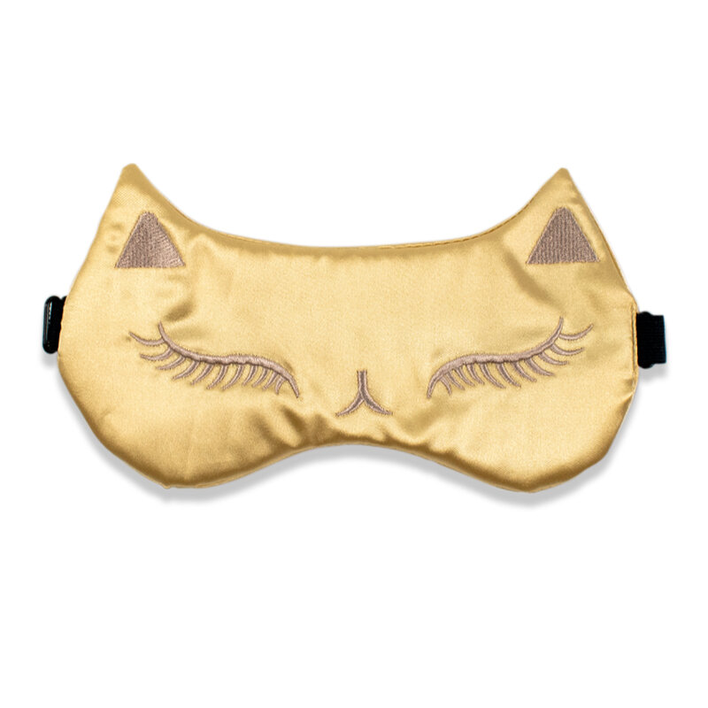 PVP-mascarilla de seda pura de doble cara para dormir, máscara para los ojos, protección para los ojos, protección para la salud, sueño, fiesta ligera