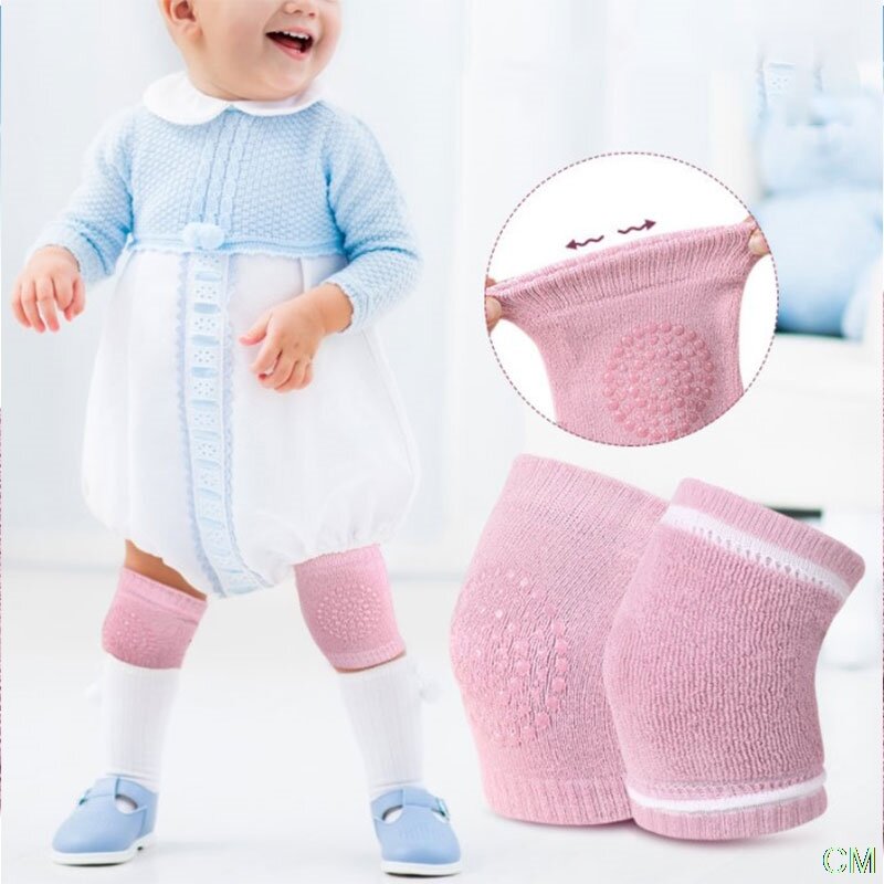 Algodão almofadas de joelho do bebê protetor crianças rastejando cotovelo almofada anti deslizamento crawl crianças joelheiras curtas bebê joelho meias