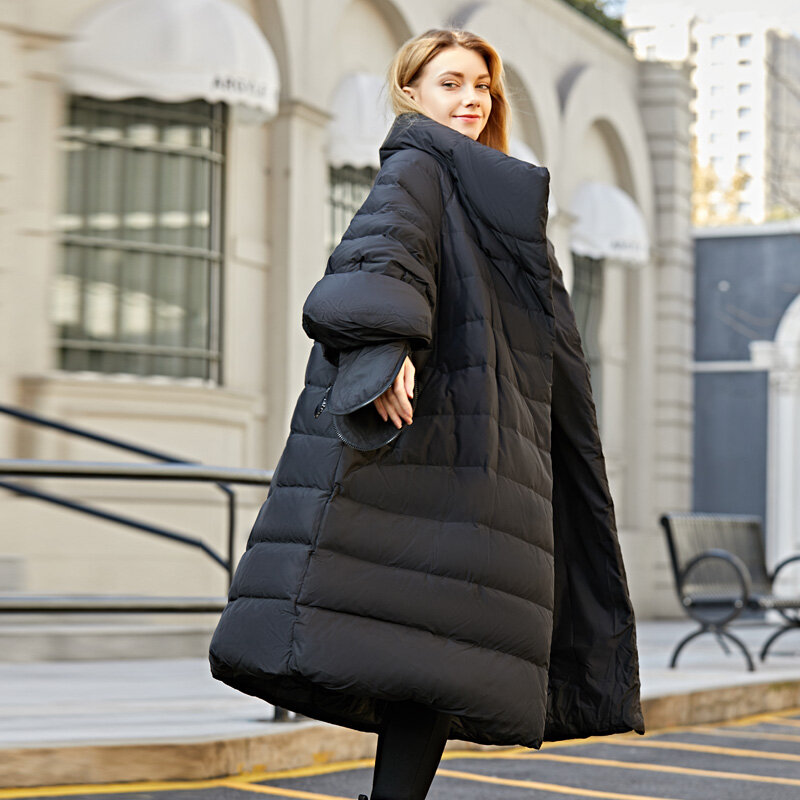 Oversize inverno boollili para baixo jaqueta feminina com luvas de longo pato coreano para baixo casaco de inverno inchado jaqueta 2023 casacas de mujer