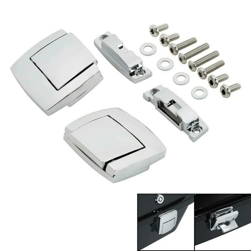 Motorcycle Trunk Latches lock Pack Latch Hinges For Harley Tour Pack Pak Touring Classic Road Electra Glide Ultra Razor 80-13