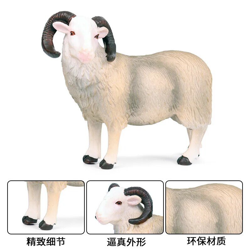Realistic Poultry Animals Simulation Goat Alpaca Lamb Antelope Ranch Poultry Model PVC Action Figure Figurines Education Kid Toy
